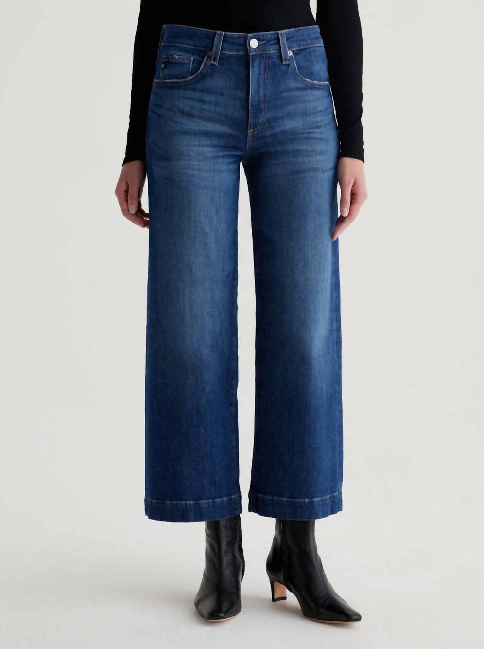 NEW AG JEANS saige wide leg crop jeans in mykonos